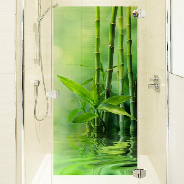Sticker d'abattant WC BAMBOO coloris vert bambou - 4MURS