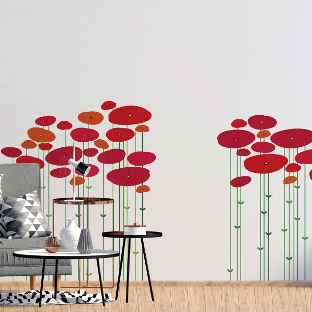 Sticker fleurs coquelicots vermeil – Stickers STICKERS NATURE