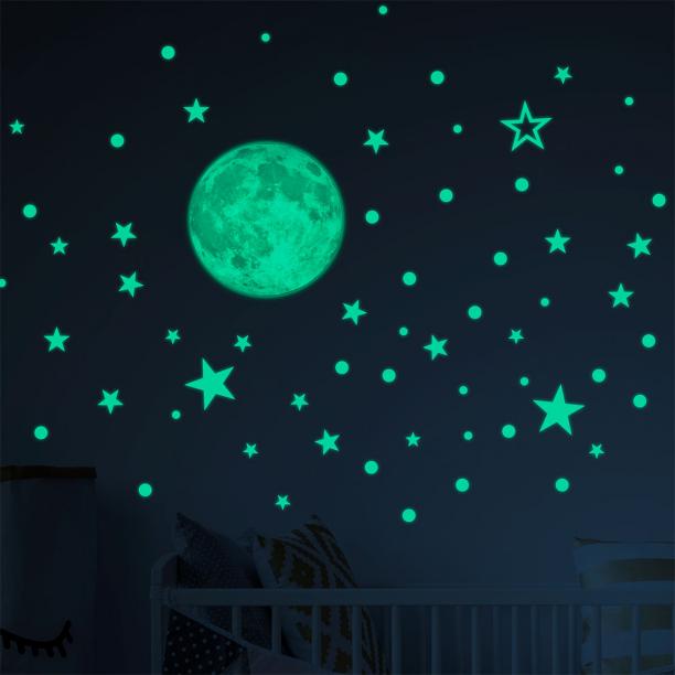 Glow phosphorescentes / étoiles / 50 pièces / ciel étoilé