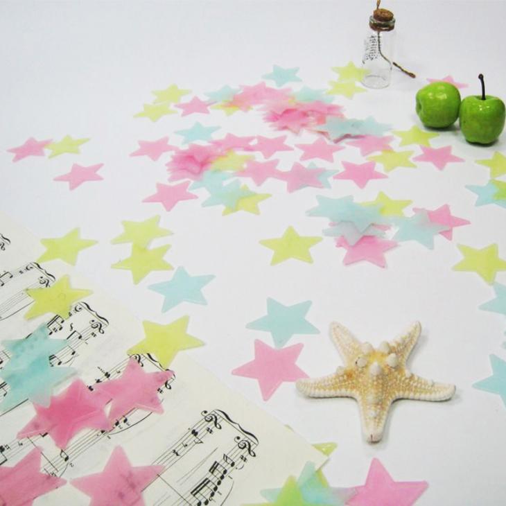 Kit de 100 étoiles phosphorescentes 3D - ambiance-sticker.com