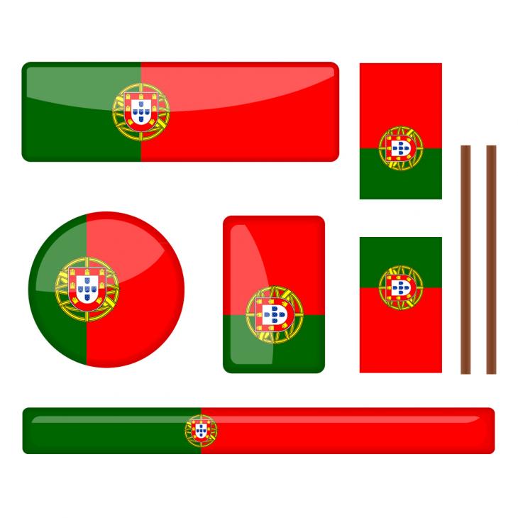 Stickers et Autocollants Voiture - Sticker Kit de divers pavillons portugais - ambiance-sticker.com