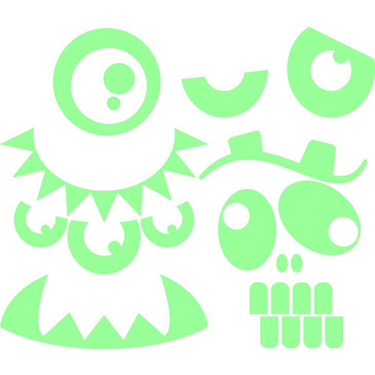 Glow in the dark  wall decals - Wall decal monster eyes - ambiance-sticker.com