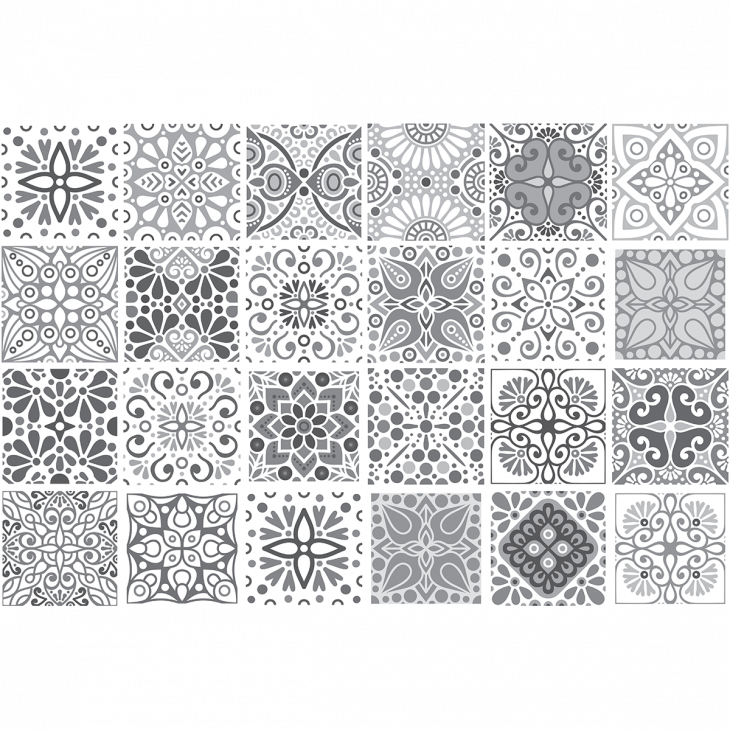 adesivi piastrelle di cemento - 24 adesivi piastrelle azulejos yasmine - ambiance-sticker.com