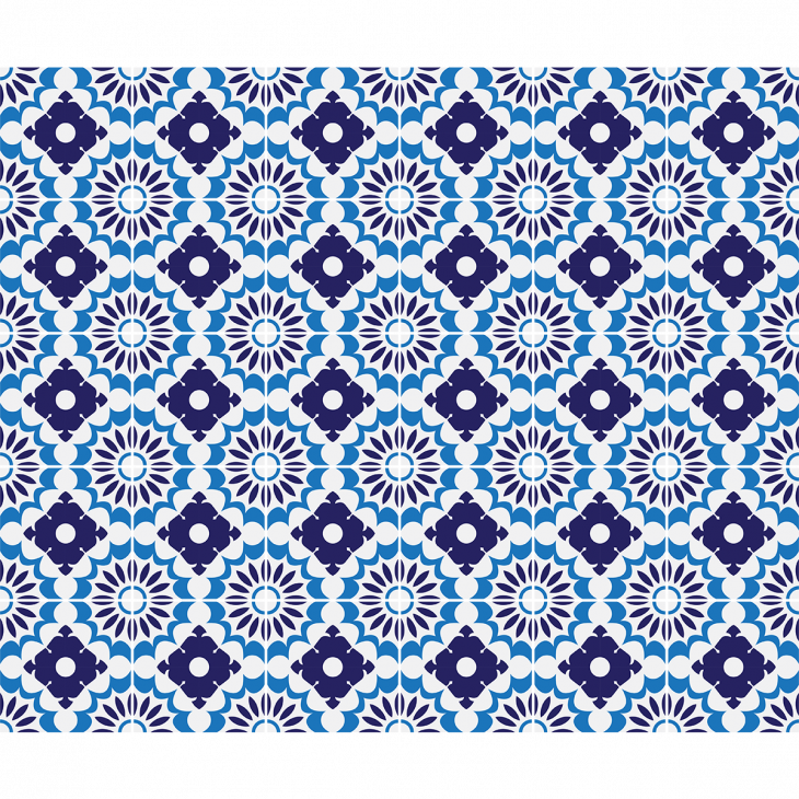 stickers carreaux de ciment - 30 stickers carrelages azulejos Romeu - ambiance-sticker.com