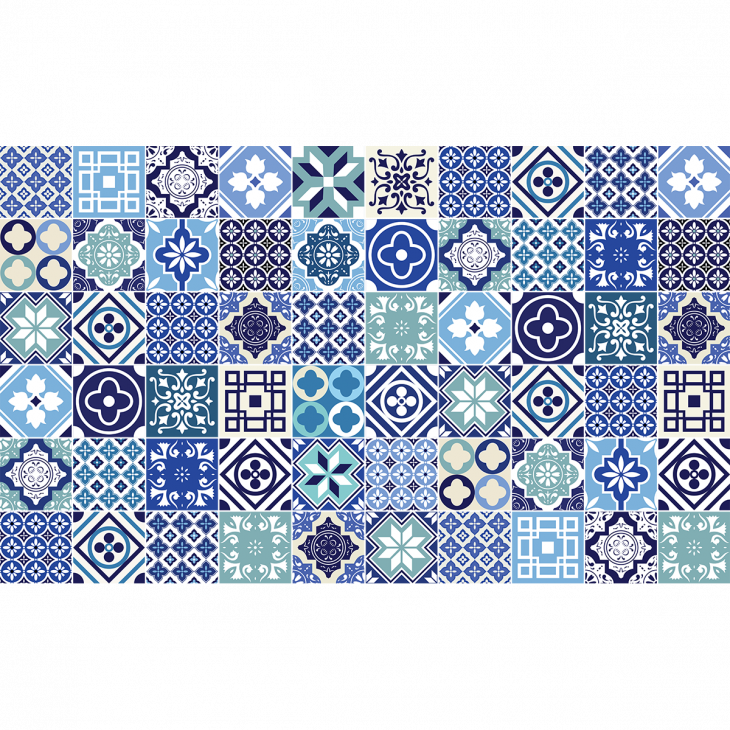stickers carreaux de ciment - 60 stickers carrelages azulejos cindito - ambiance-sticker.com