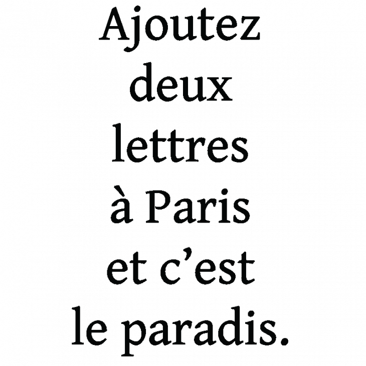 Stickers muraux citations - Sticker Le paradis à Paris - ambiance-sticker.com