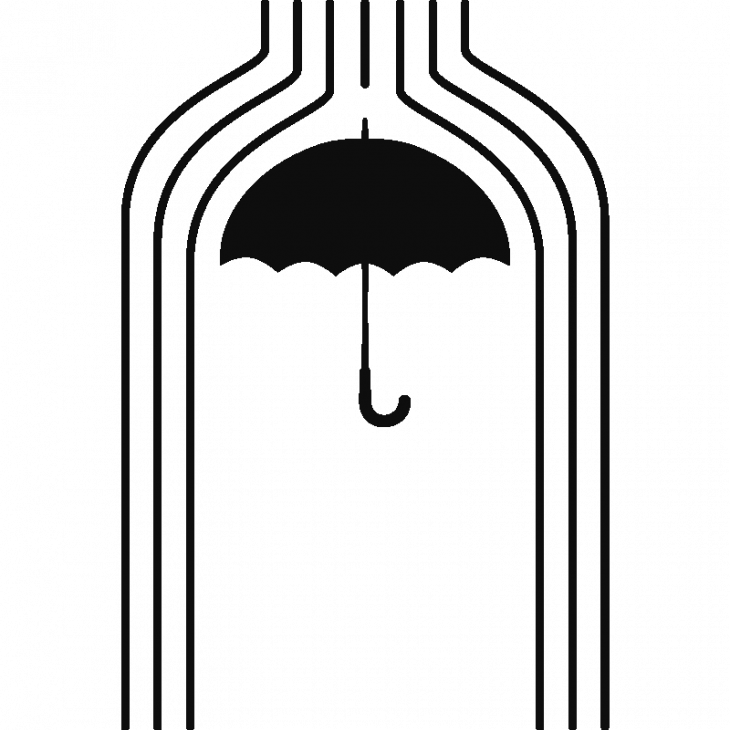 Sticker Parapluie divisant la pluie - ambiance-sticker.com