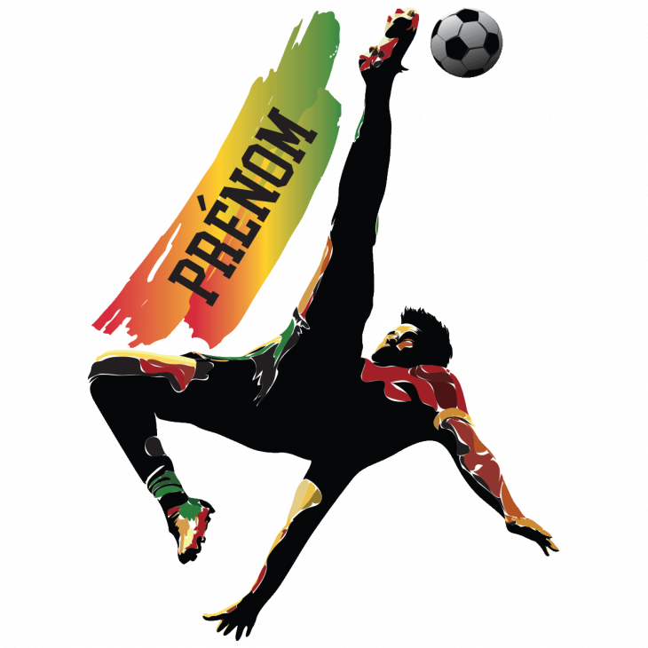 Stickers muraux prénom - Sticker personnalisable prénom footballeur portugais - ambiance-sticker.com