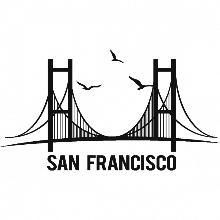 Stickers muraux Pays et Villes - Sticker pont de San Francisco - ambiance-sticker.com