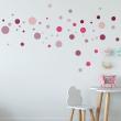 Adesivi murali per bambini - 100 adesivi rotondi rosa - ambiance-sticker.com