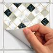 adesivi piastrelle di cemento materiale  - 9 adesivi piastrelle effetto marmorizzato bianco beige e nero - ambiance-sticker.com