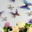 Adesivi murali - 3D farfalle blu - 18 3D adesivi farfalle vere di vita - ambiance-sticker.com