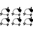 Adesivo 6 piccole pecore - ambiance-sticker.com