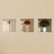 Adesivi di porte - Adesivo 3D Bouquet di rose rosse - ambiance-sticker.com
