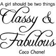 Adesivi con frasi - Adesivo murali A girl should be two things - Coco Chanel - ambiance-sticker.com