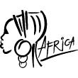 Adesivi murali di fugure umane - Adesivo africa profilo di una donna - ambiance-sticker.com
