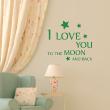 Adesivi con frasi - Adesivo murali Ti amo alla luna - ambiance-sticker.com