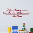 Adesivi con frasi - Adesivo murali All our dreams can come true - Walt Disney - ambiance-sticker.com