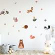 Adesivi murali per bambini - Adesivo animali scandinavi orso e i suoi amici - ambiance-sticker.com