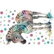 Adesivi murali Animali - Adesivo animali acquerello artistico zebra - ambiance-sticker.com