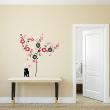Adesivi murali fiori - Adesivo Tree in blossom, cat and butterflies wall decal - ambiance-sticker.com