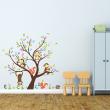 Adesivi murali per bambini - Adesivi albero gigante con scimmie e scoiattoli - ambiance-sticker.com