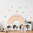 Adesivi murali per bambini - Adesivo arcobaleno sfumature albicocca - ambiance-sticker.com