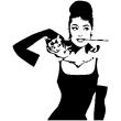 Ritratto di Audrey Hepburn 2 - ambiance-sticker.com