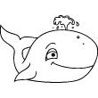 Adesivi murali Animali - Adesivo Balena felice - ambiance-sticker.com