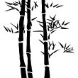 Adesivi murali fiori - Adesivo bambù e tre canne - ambiance-sticker.com