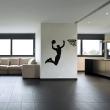 Adesivi murali di fugure umane - Adesivo Giocatore prima di una schiacciata - ambiance-sticker.com