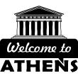 Adesivi murali urbani - Adesivo Benvenuti Atene - ambiance-sticker.com