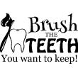 Adesivi de pareti per bagno - Adesivo Brush the teeth - ambiance-sticker.com