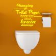 Adesivi con frasi - Adesivo  Changing the toilet paper - ambiance-sticker.com
