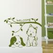 Adesivi murali Animali - Adesivo Gatto e cane di benvenuto - ambiance-sticker.com