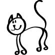 Gatto in stile infantile - ambiance-sticker.com