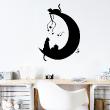 Adesivi murali Animali - Adesivo gatti sulla luna con le stelle - ambiance-sticker.com