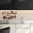 Adesivi murali per bambini - Adesivi Chocolate makes you happy - ambiance-sticker.com