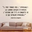 Adesivi con frasi - Adesivo citazione A travers L 'histoire ... Charlie Chaplin - ambiance-sticker.com