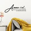 Adesivi con frasi - Adesivo citazione amour c'est... - ambiance-sticker.com