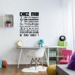 Adesivi con frasi - Adesivo citazione Chez moi je suis girly ... - ambiance-sticker.com