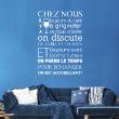 Adesivi con frasi - Adesivo citazione Chez nous on est accueillant - ambiance-sticker.com