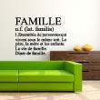 Adesivi con frasi - Adesivo citazione famille definizione - ambiance-sticker.com