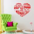 Adesivi amore e cuori  - Adesivo citazione heart, lips, life, sweet, kiss - ambiance-sticker.com