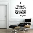 Adesivi con frasi - Adesivo  I think everybody - Andy Warhol - ambiance-sticker.com