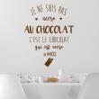 Adesivi con frasi - Adesivo citazione je ne suis pas accro au chocolat - ambiance-sticker.com