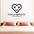 Adesivi con frasi - Adesivo citazione L'amour est simplement folie - William Shakespeare - ambiance-sticker.com