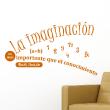 Adesivi con frasi - Adesivo citazione La imaginacion ... - Albert Einstein - ambiance-sticker.com