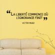 Adesivi con frasi - Adesivo citazione La liberté ... - Victor Hugo - ambiance-sticker.com