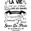 Adesivi con frasi - Adesivo citazione La vie - Joan Lennon - ambiance-sticker.com